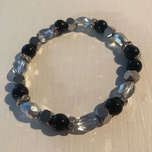 Women’s black and silver bracelet